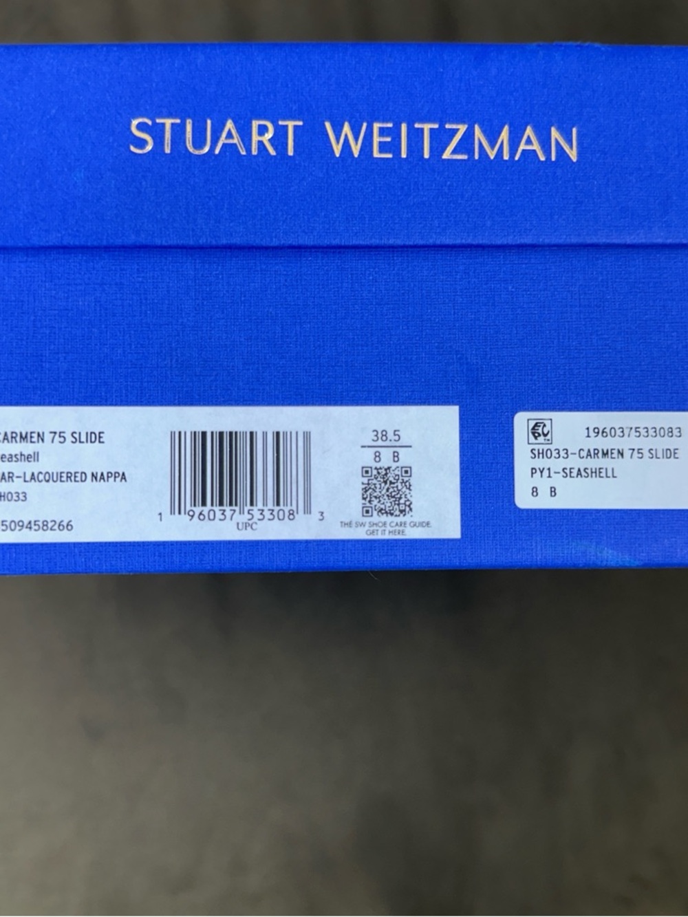 NIB Stuart Weitzman “Carmen 75” Lacquered Slides 8B Free Shipping 📦 - Picture 7 of 8